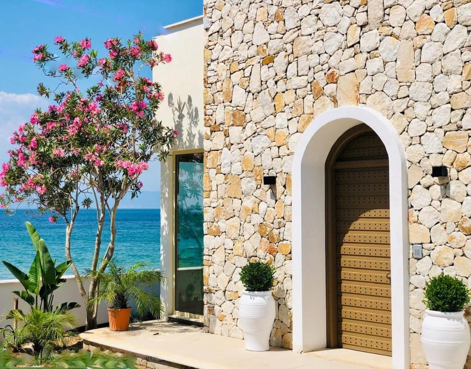 Property building, Facade/entrance, Beach, Sea view