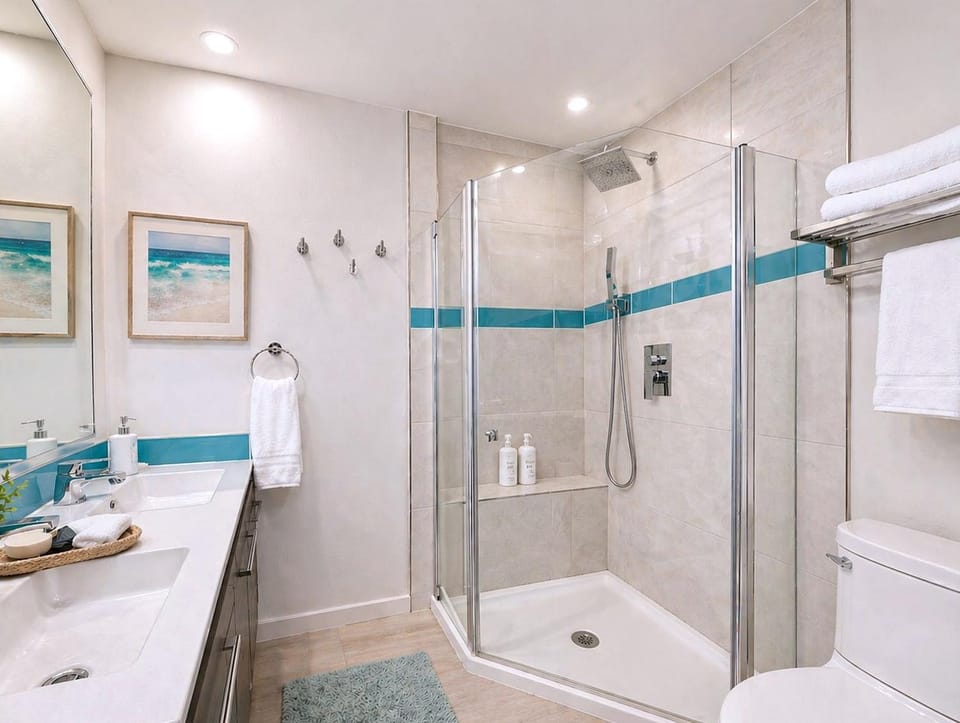 Shower, Bathroom, towels