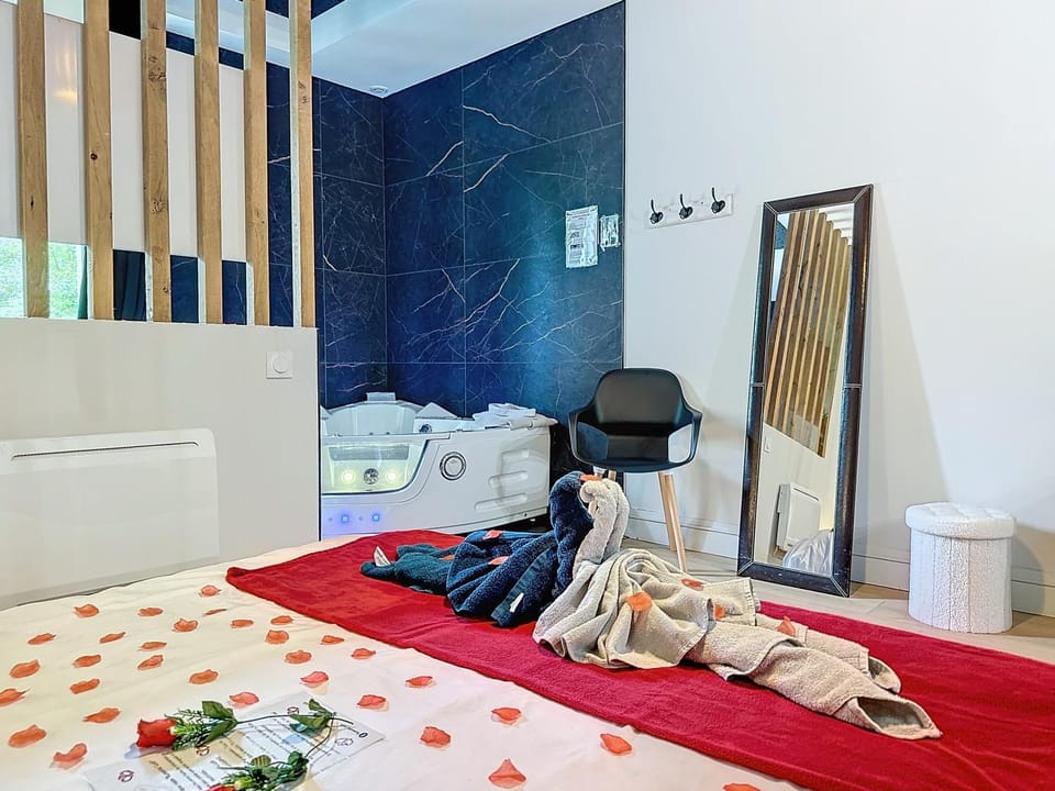 Love Room avec jacuzzi & lit King Size Apartment in Saint-Étienne