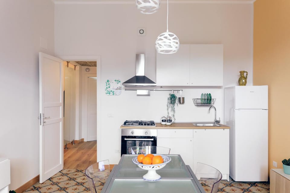 Kitchen or kitchenette, oven, stove