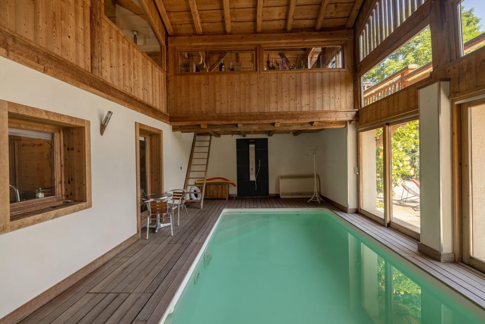 Property building, Living room, Swimming pool