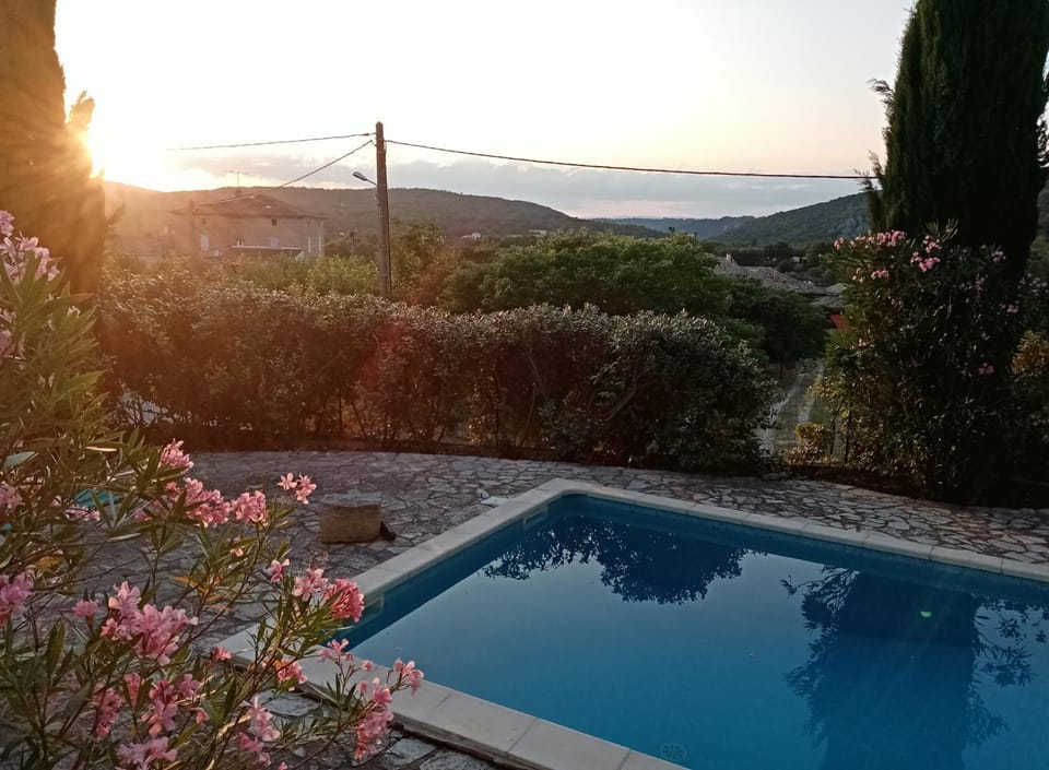 Swimming pool, Sunset