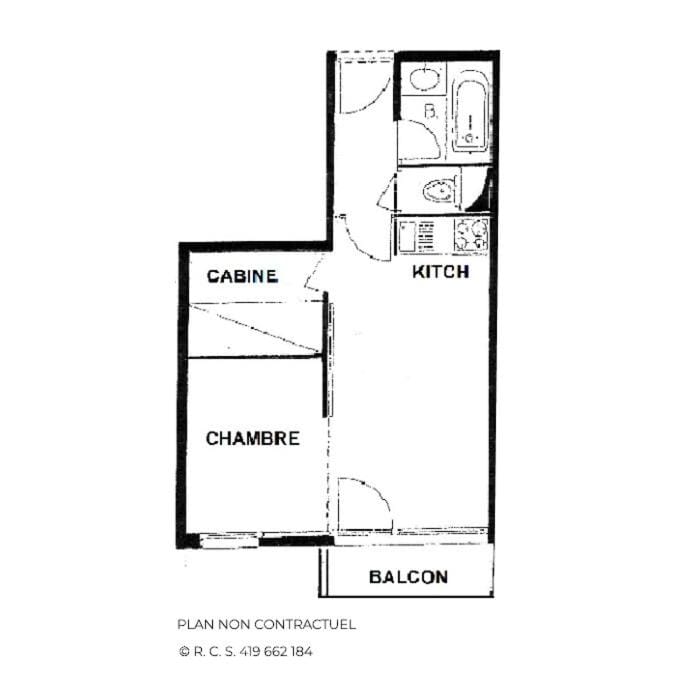 Résidence Villaret - Grand studio 4 personnes aux Menuires - accès 3 Vallées MAE-5734 Apartment in Les Allues