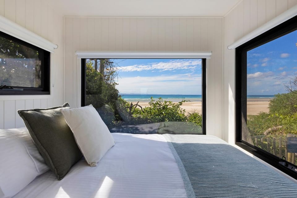 Bed, Sea view