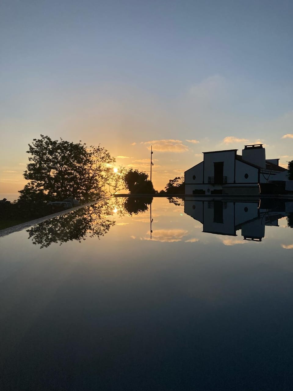 Swimming pool, Sunset