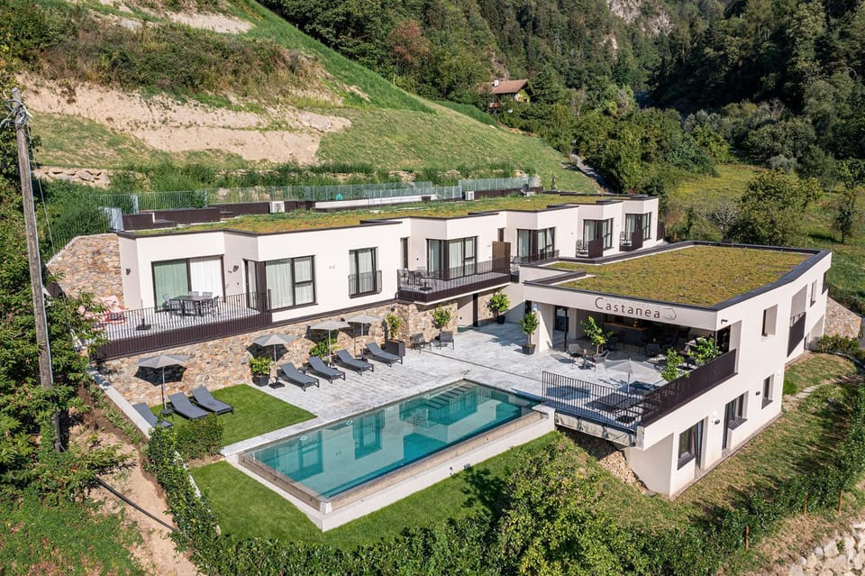 Property building, Spring, Day, Bird's eye view, Swimming pool