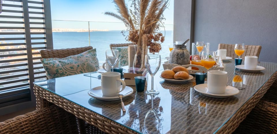 Natural landscape, Seating area, Dining area, Sea view