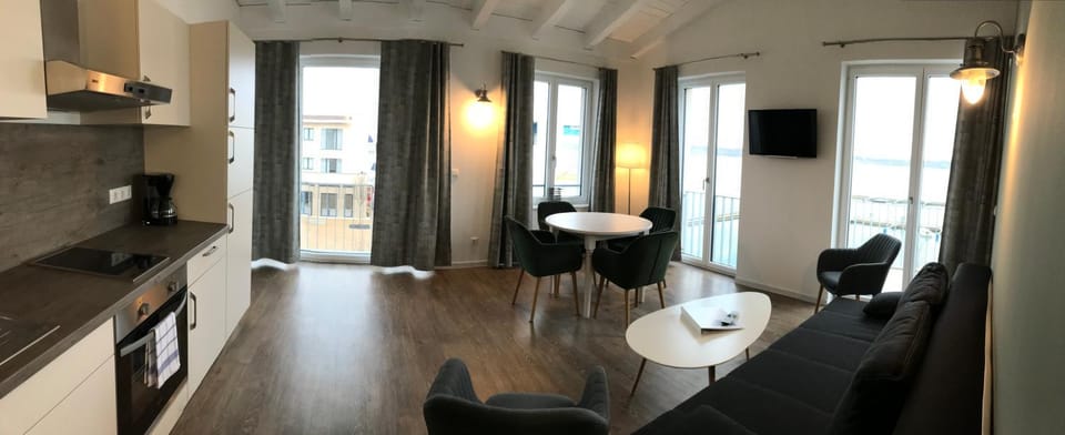 Living room, Seating area, Dining area