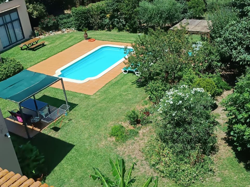 Property building, Living room, Swimming pool