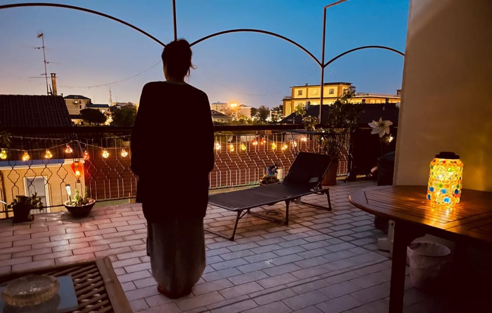 Night, View (from property/room), Balcony/Terrace