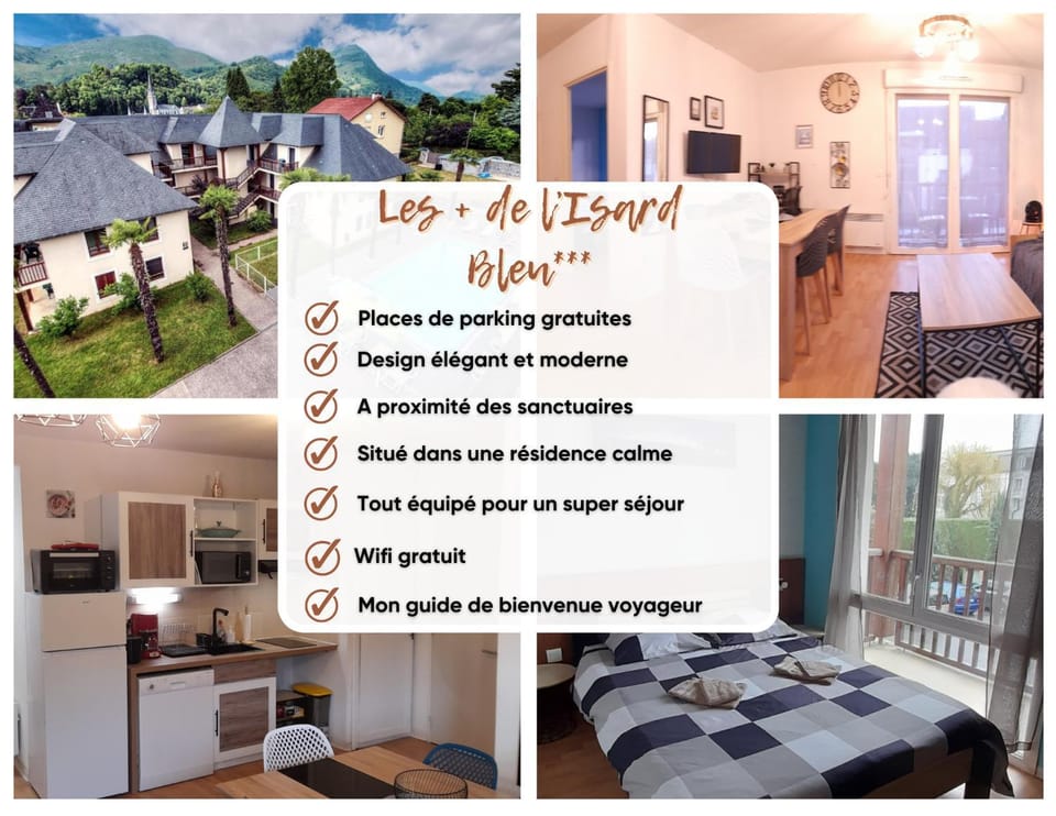 Appartement de l'Isard Bleu, dans résidence de tourisme 3 étoiles Apartment in Lourdes