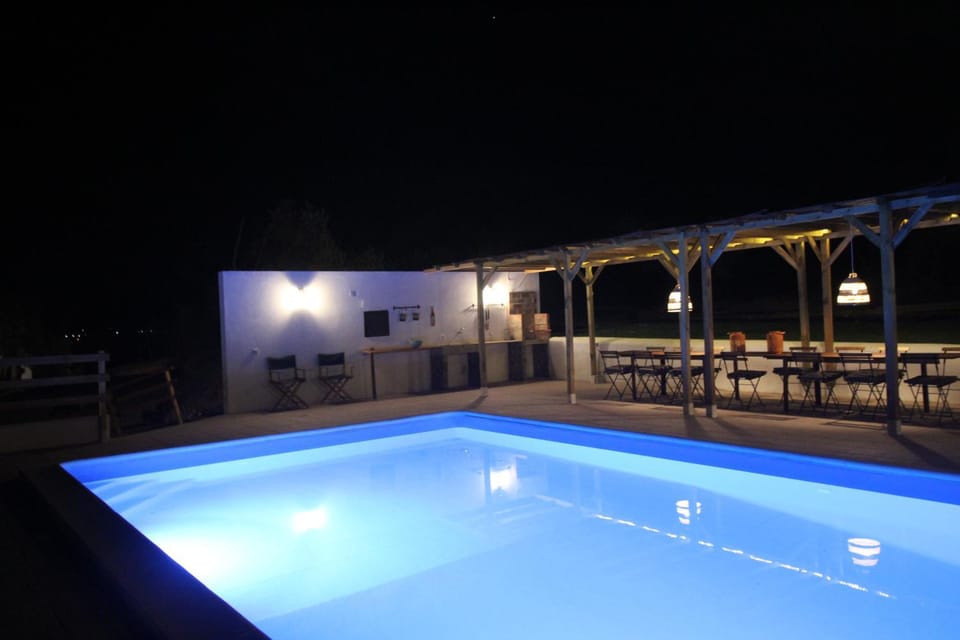 Night, Pool view, Swimming pool