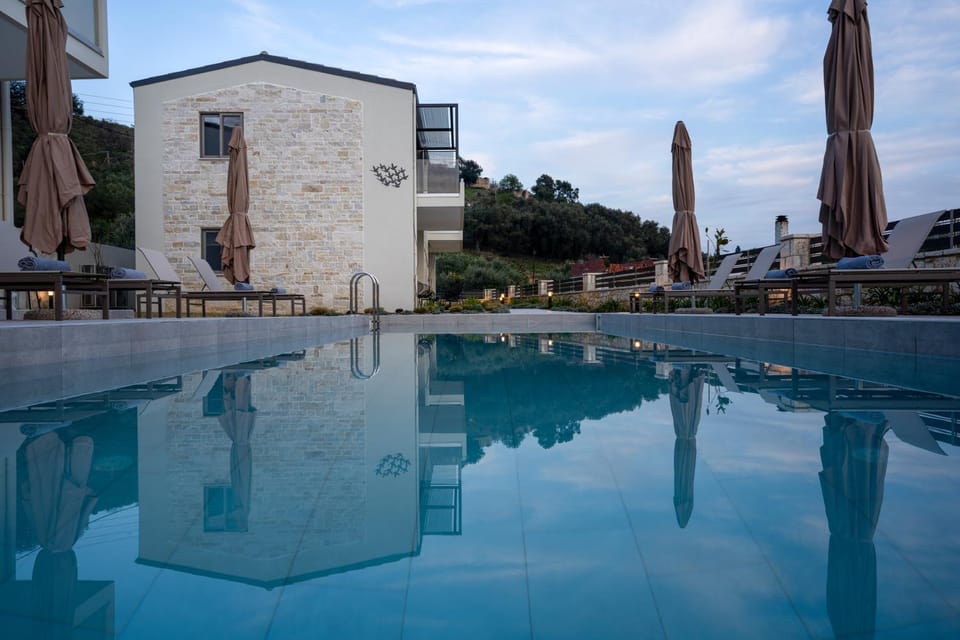 Property building, Swimming pool, Swimming pool, Sunset