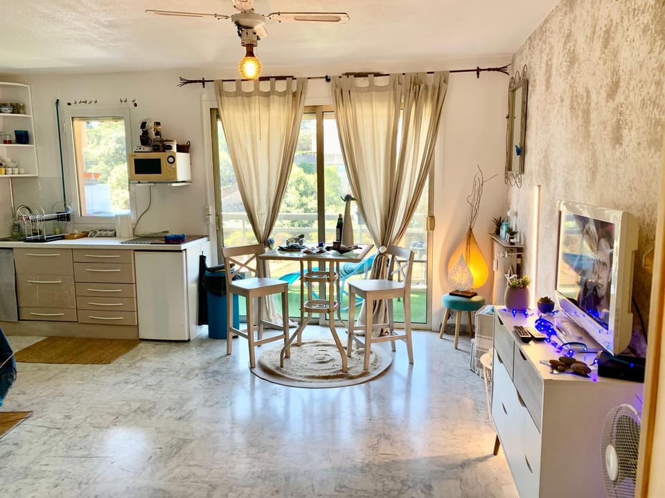 Luxurious Studio in Cannes 450m from sea with Terrace and Air Conditioning and private Parking Apartment in Cannes