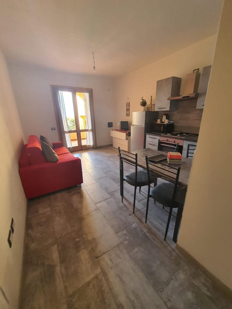 Kitchen or kitchenette, Living room, Dining area