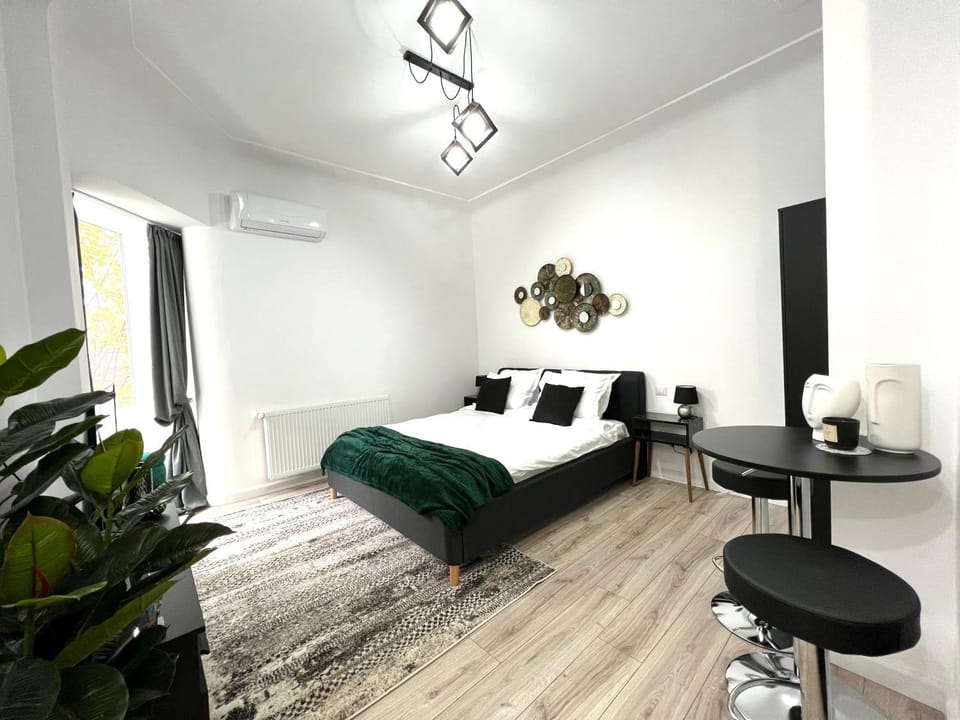 Bed, Living room, Photo of the whole room, Bedroom, air conditioner