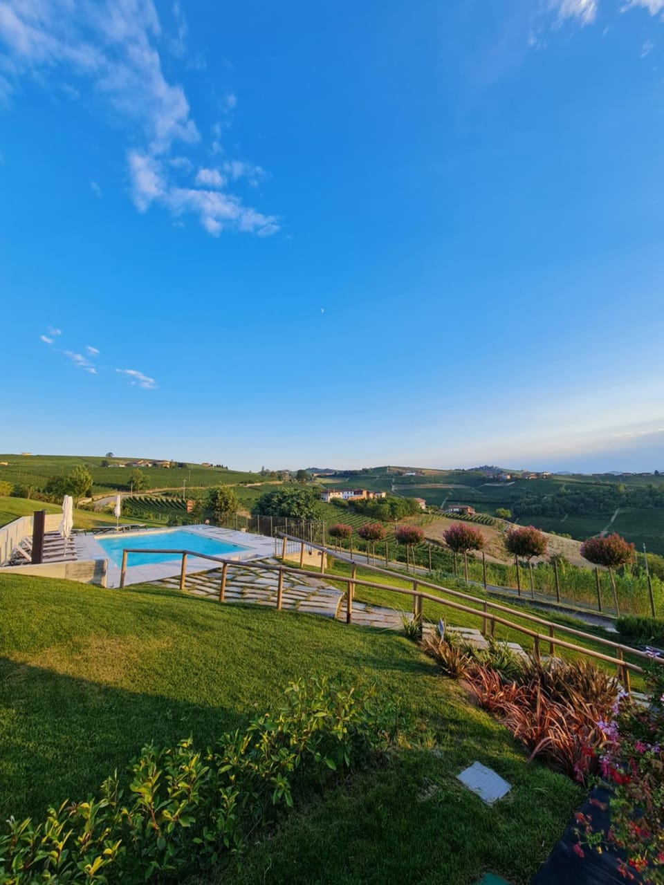 Spring, Day, Natural landscape, Garden, Garden view, Pool view, Swimming pool