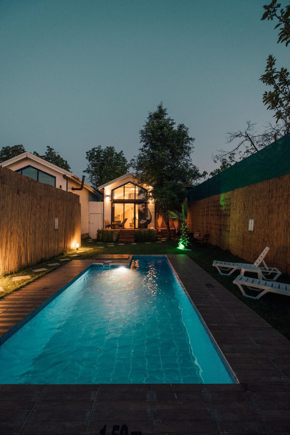 Night, Swimming pool, Swimming pool