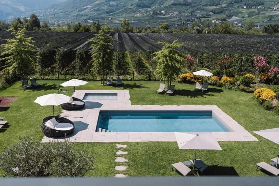 Spring, Day, Natural landscape, Garden view, Mountain view, Pool view, Swimming pool, sunbed