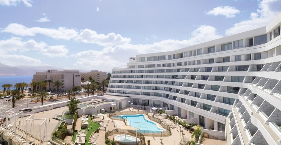 Property building, Day, Natural landscape, Pool view, Sea view, Swimming pool