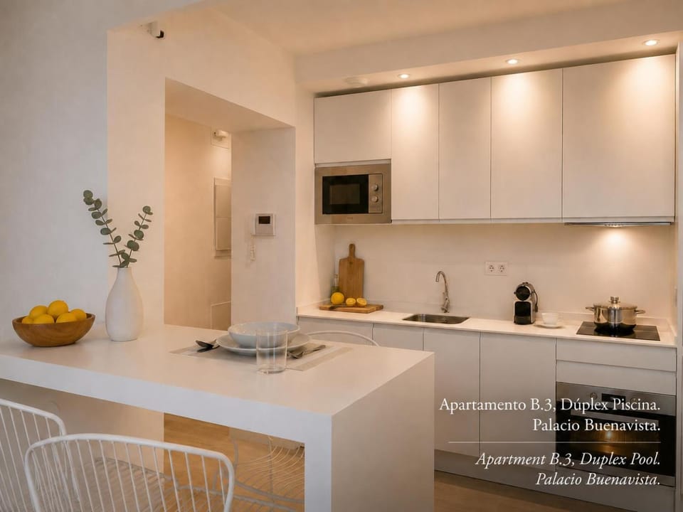 Kitchen or kitchenette, oven, stove, toaster