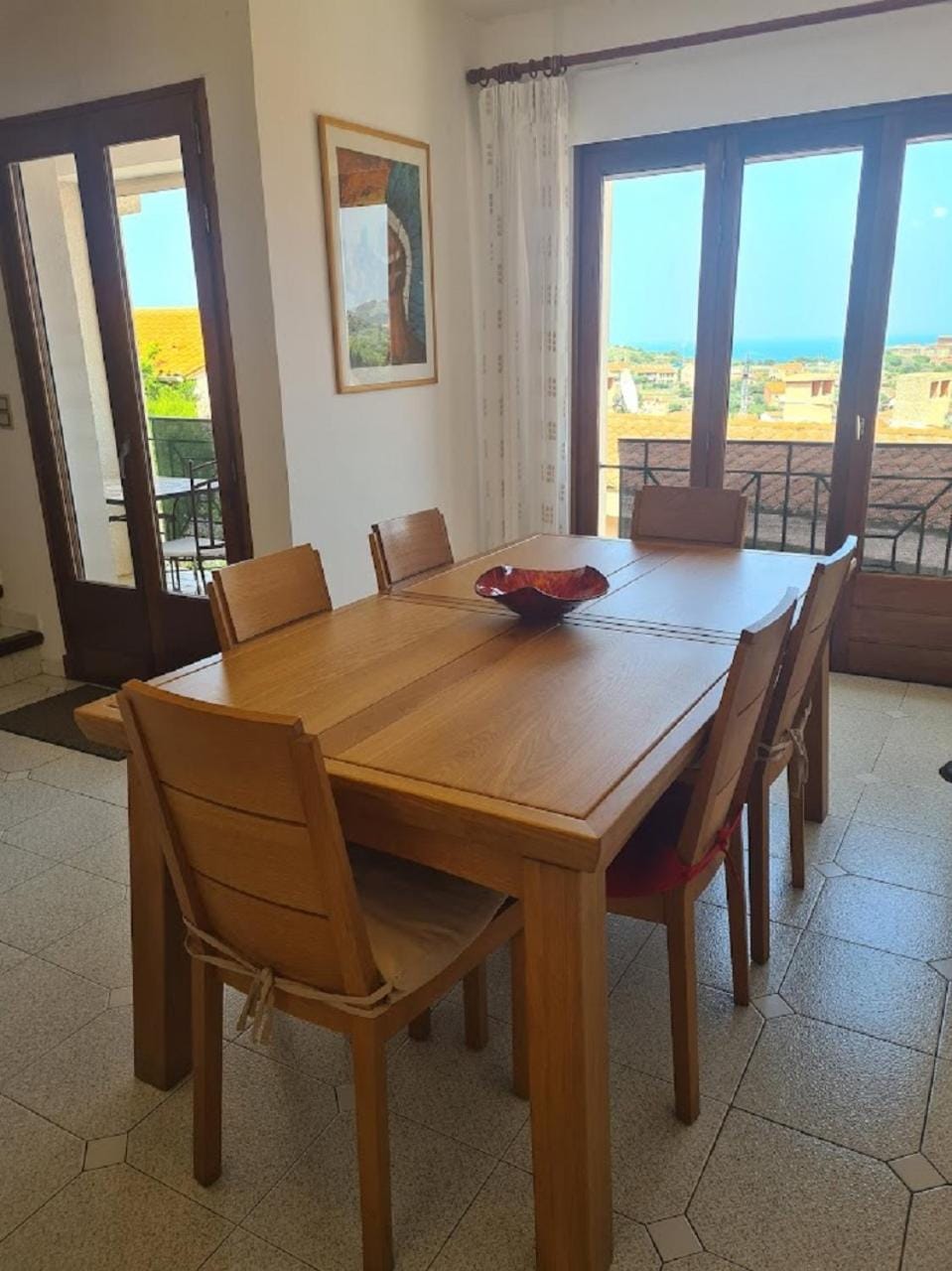 Patio, View (from property/room), Living room, Dining area, City view, Sea view
