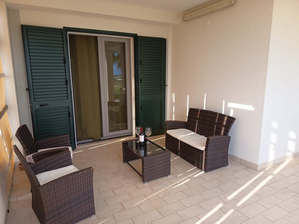 Property building, Patio, Day, View (from property/room), sunbed