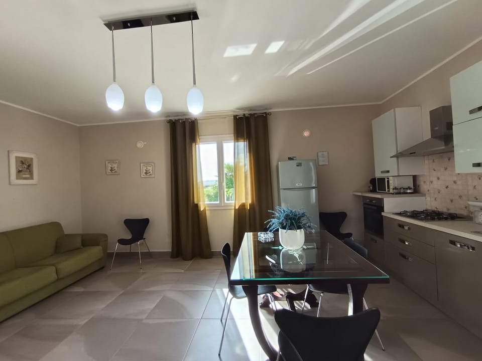 Kitchen or kitchenette, Living room, Dining area, oven, stove, toaster