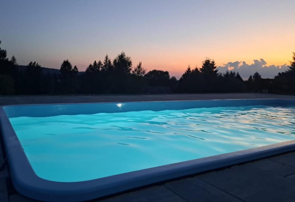 Pool view, Swimming pool, Sunset