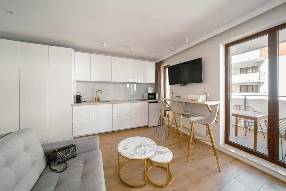 Kitchen or kitchenette, Living room, Dining area