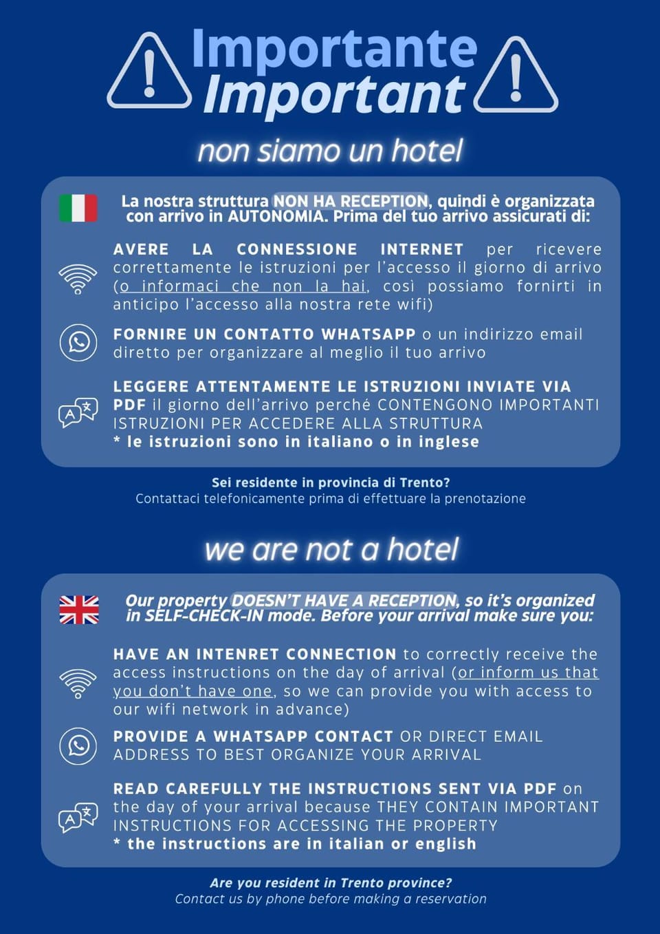 House of Trento - NO Reception Bed and Breakfast in Trentino-South Tyrol