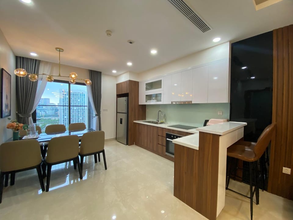 Kitchen or kitchenette, Living room, Seating area, Dining area, minibar, pet friendly, stove