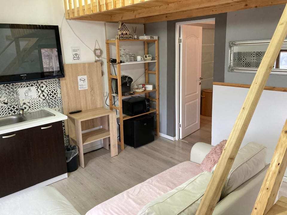 Kitchen or kitchenette, Living room