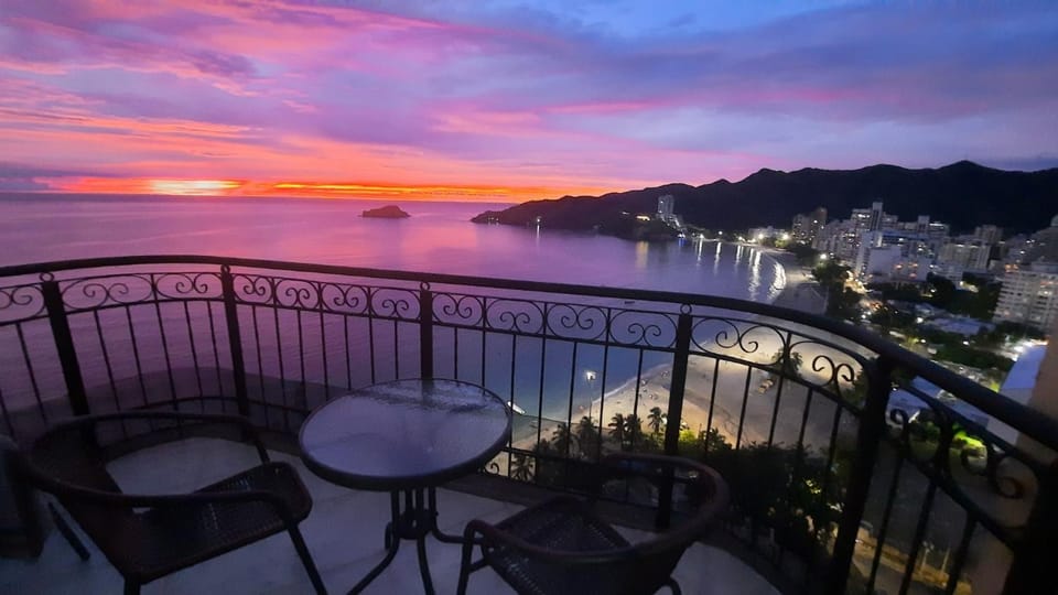 View (from property/room), Balcony/Terrace, Sea view, Sunset