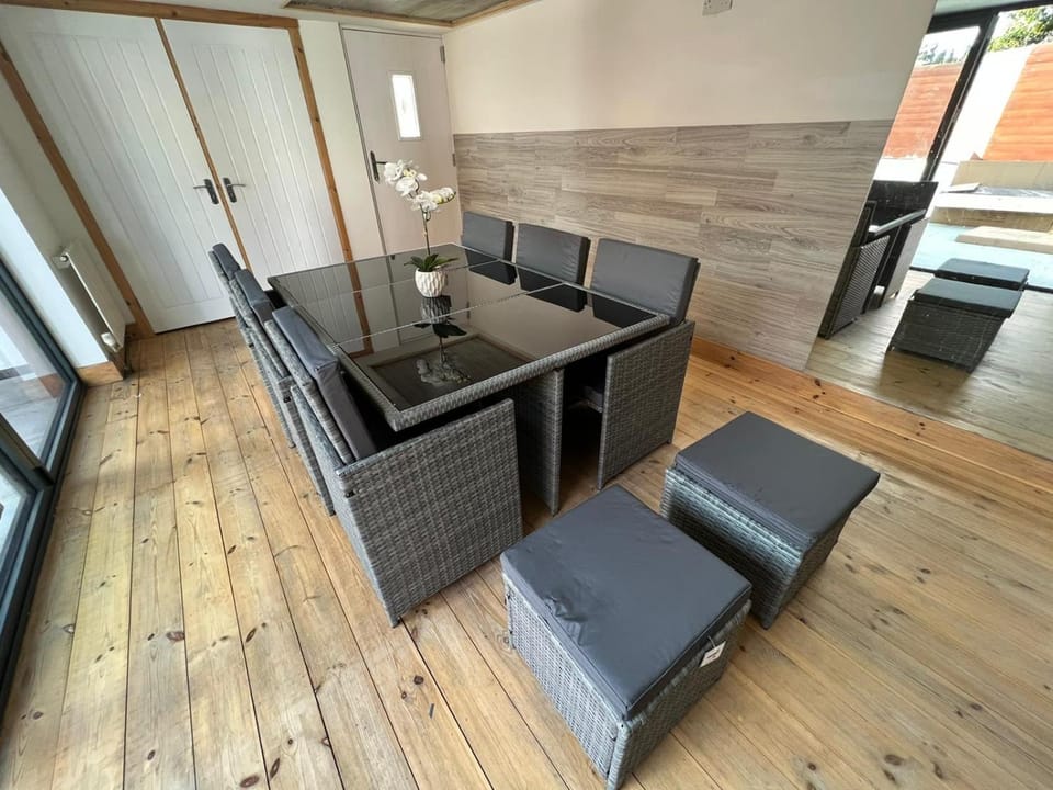 Modern upside down property with hot tub House in North Norfolk District