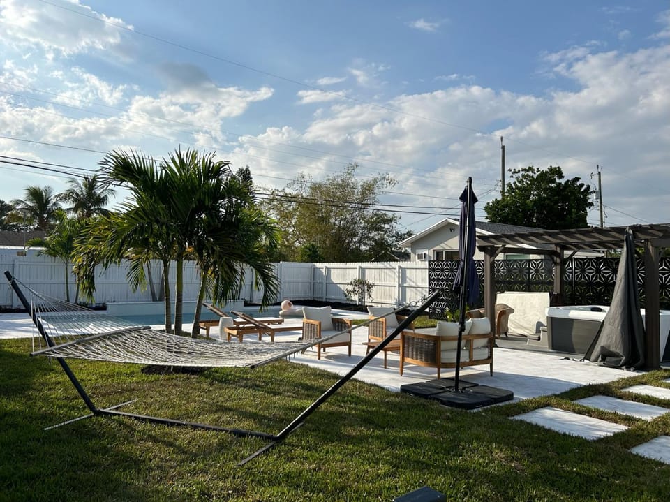 Patio, Pool view