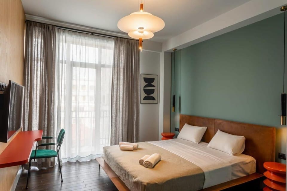 2BR apartment with a small balcony in Sololaki Apartment in Tbilisi, Georgia