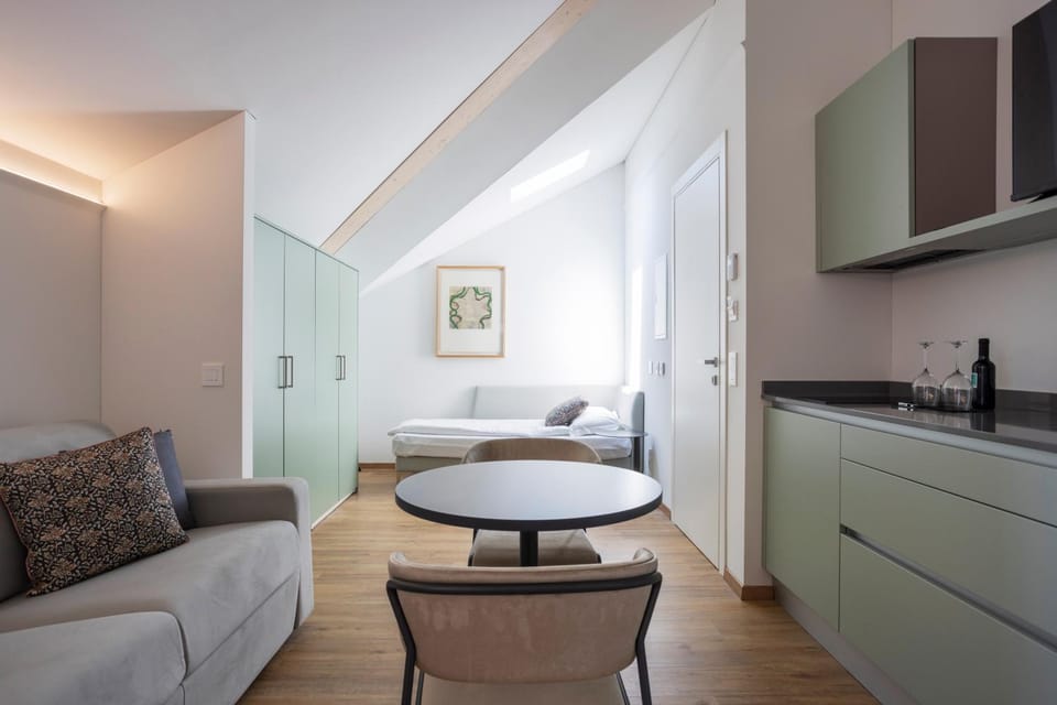 Kitchen or kitchenette, Living room, Dining area