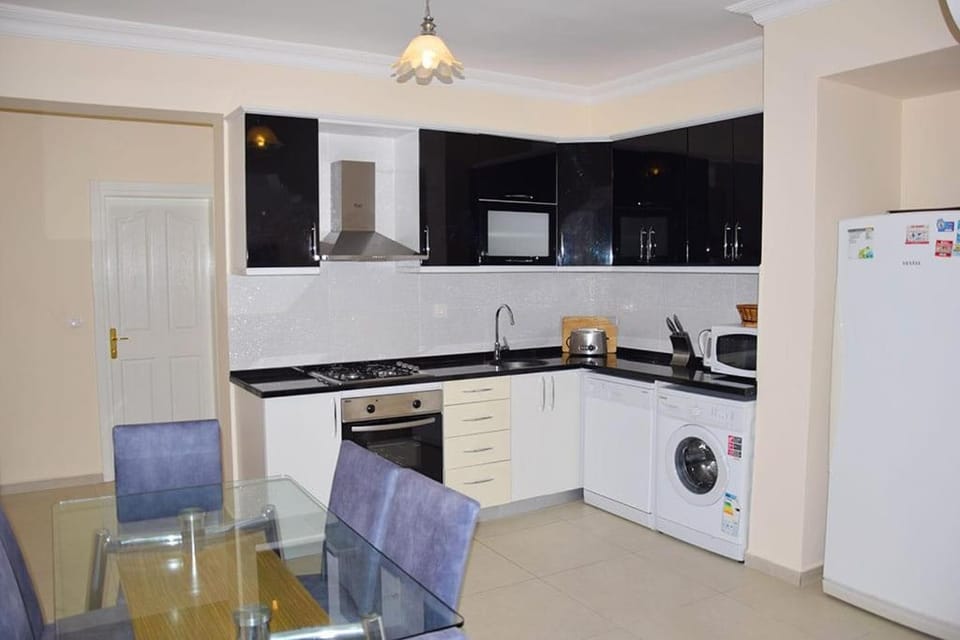 Kitchen or kitchenette, Dining area, dishwasher, oven, stove, washing machine