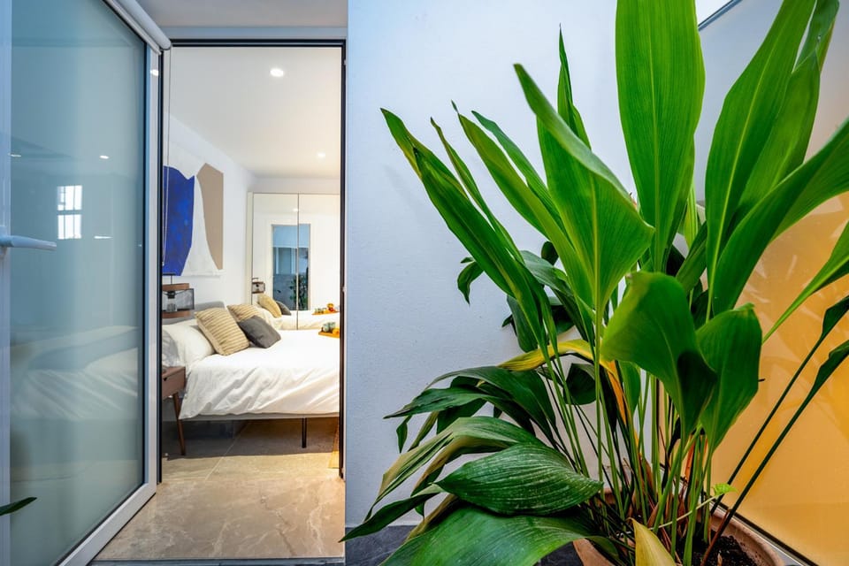Patio, Bed, Balcony/Terrace, Bedroom
