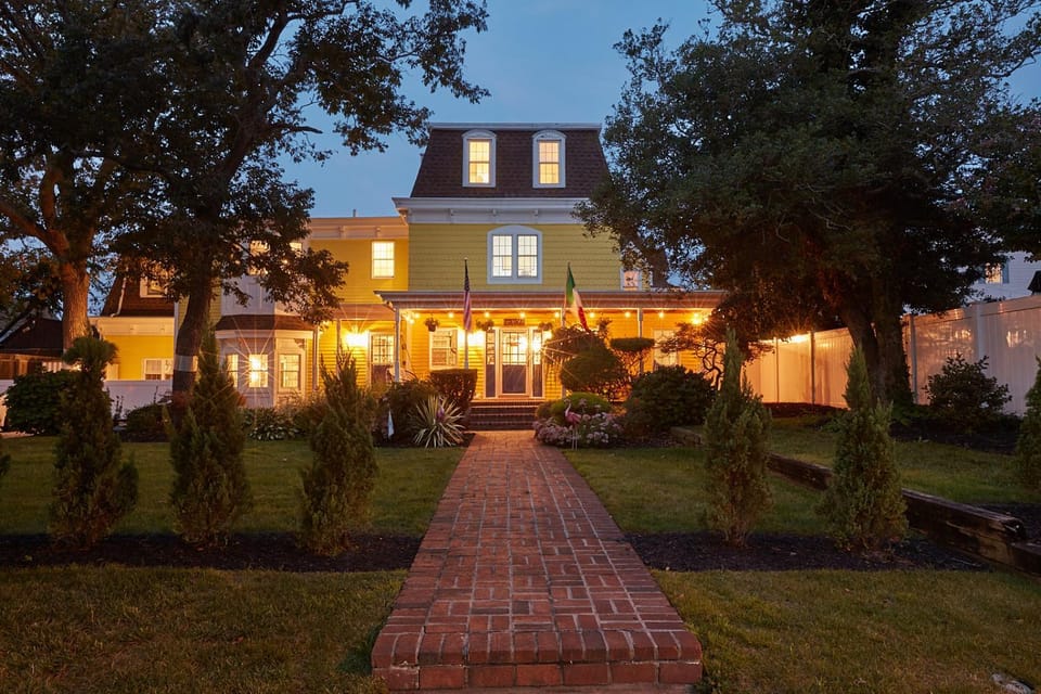 Property building, Night, Garden, Garden view