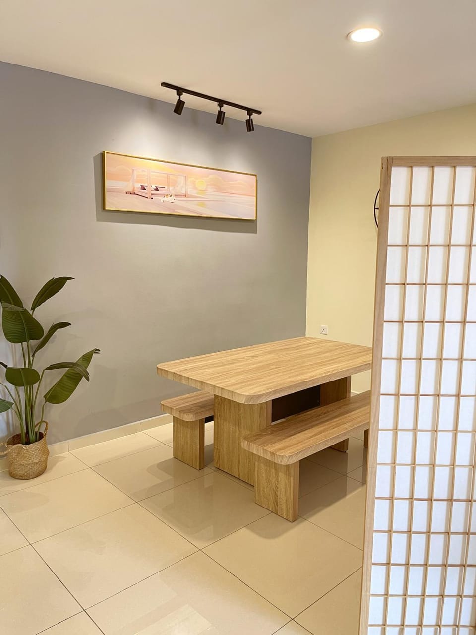 Dining area, air conditioner