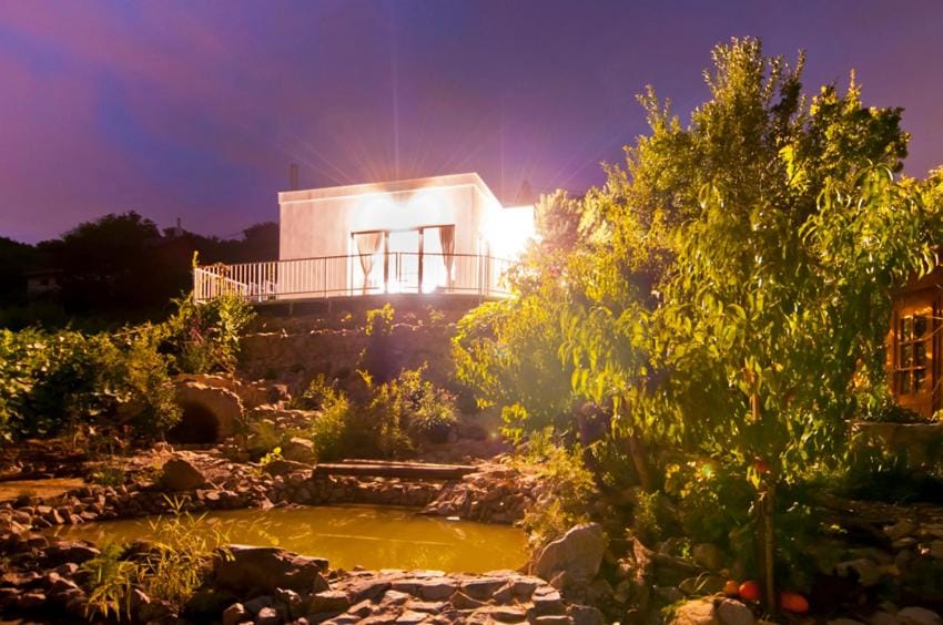 Property building, Garden, Sunset