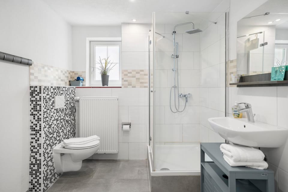 Shower, Toilet, Bathroom, towels