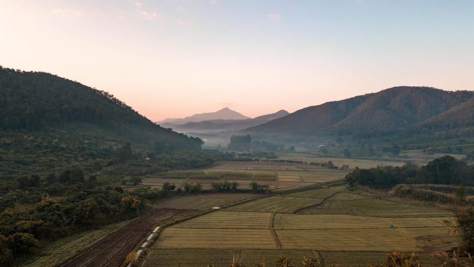 Natural landscape, Mountain view, Sunset