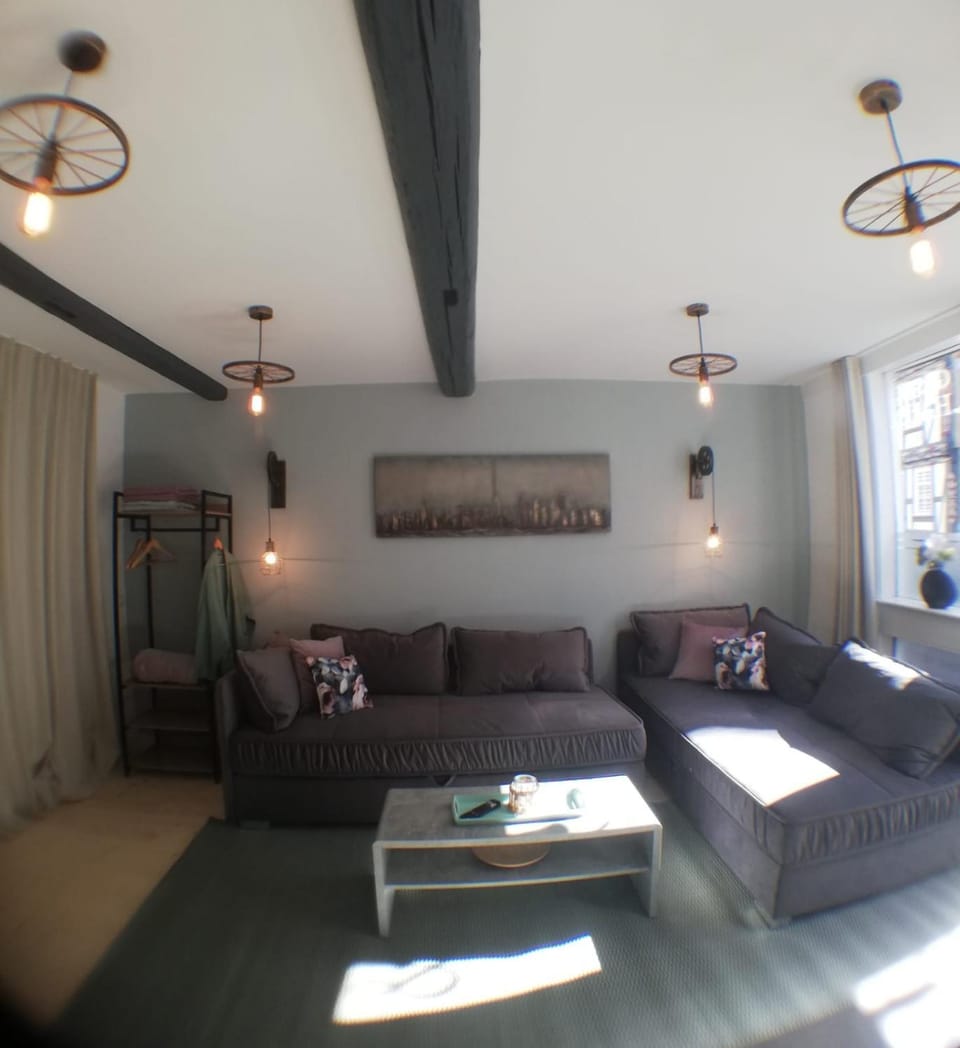 Bed, Living room, Seating area, Bedroom