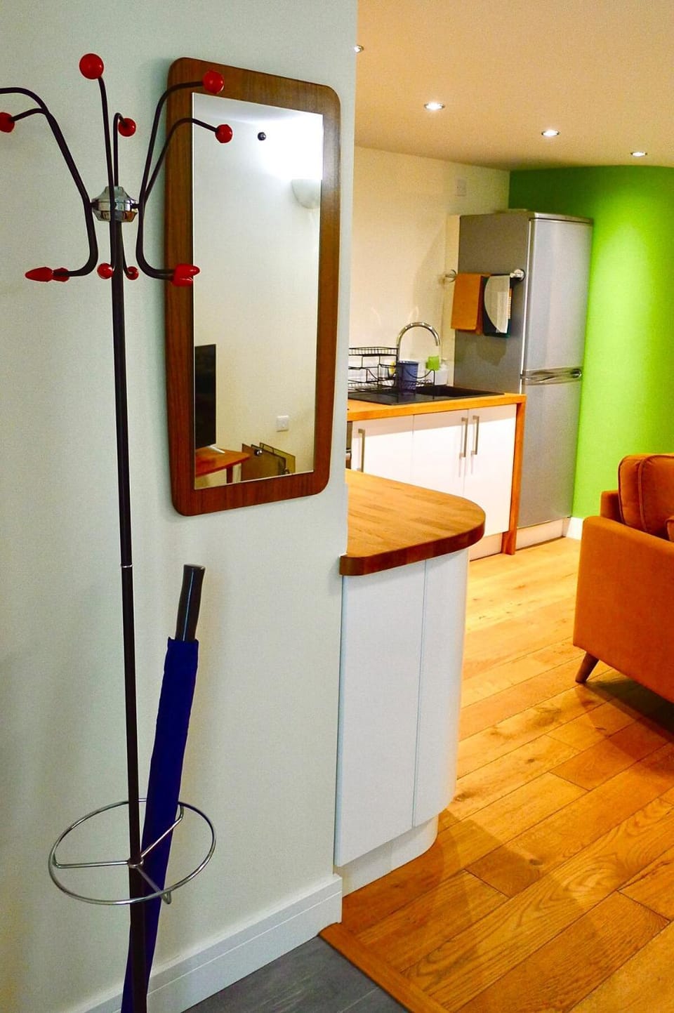 Living room, kitchen