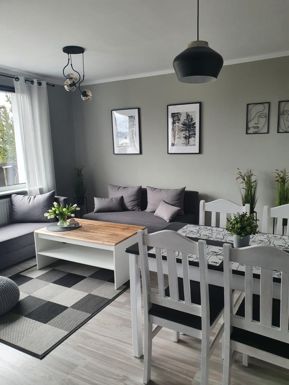 Living room, Seating area, Dining area