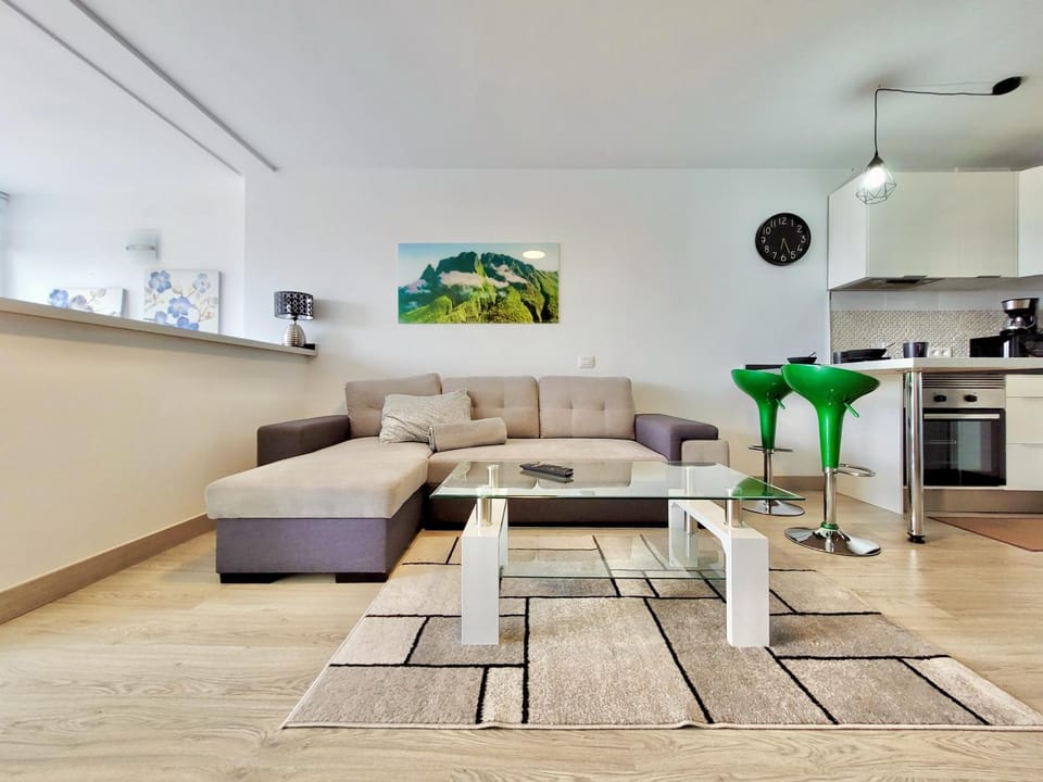 Living room, kitchen