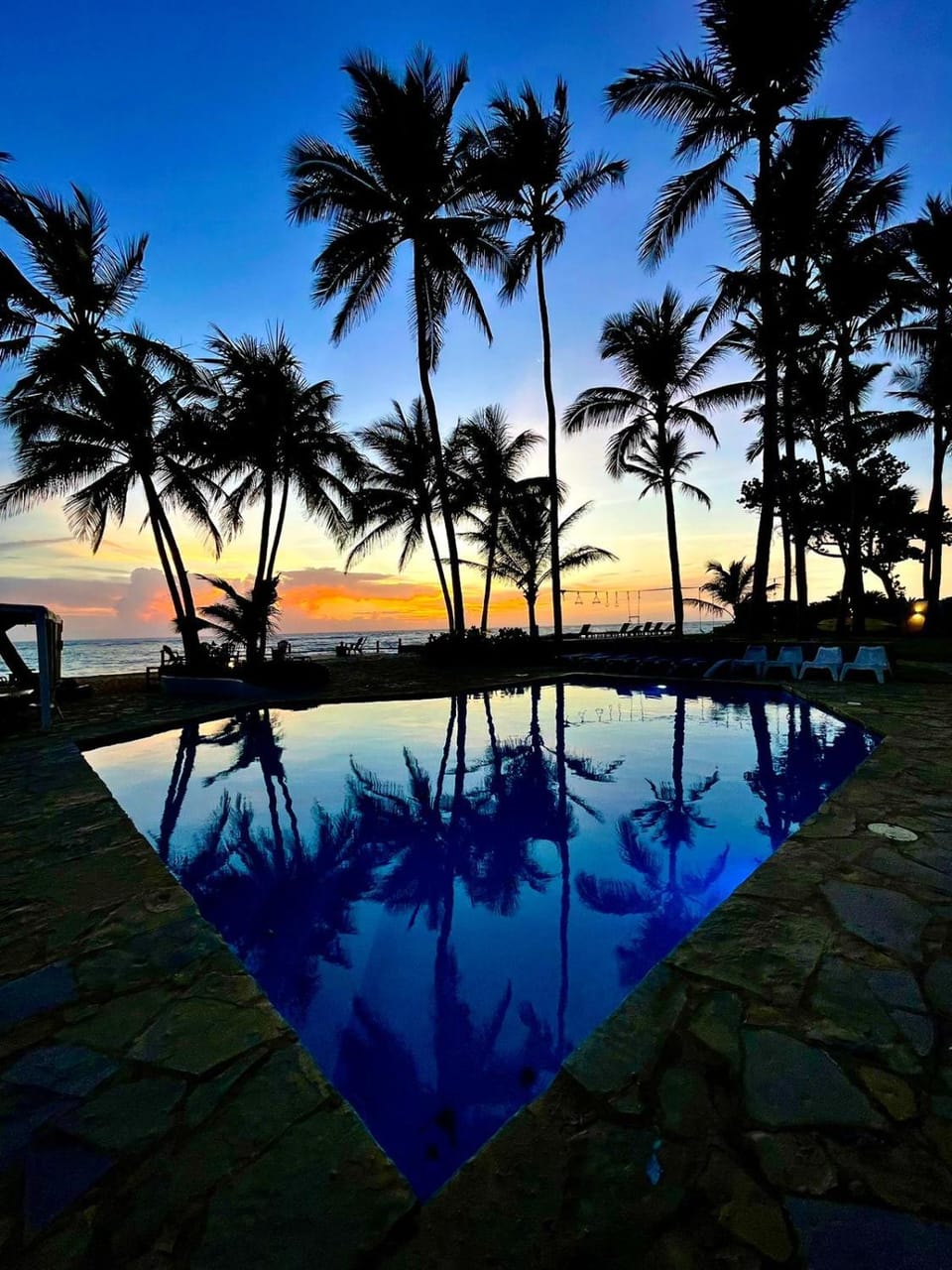 Pool view, Sea view, Swimming pool, Sunrise